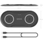Aisens Cargador Inalámbrico 2 en 1 15W USB-C Negro ASCH-15W2WC060-BK